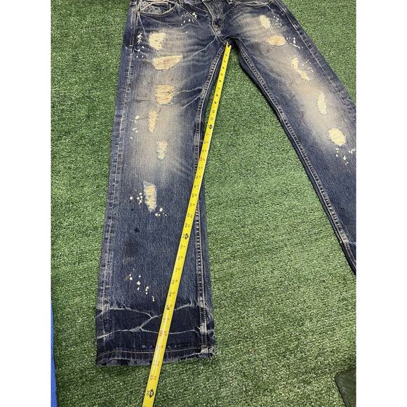 Cult Of Individuality Jeans Hagen Relaxed Sz 34x34 Japanese Selvedge Denim Blue - Picture 9 of 9